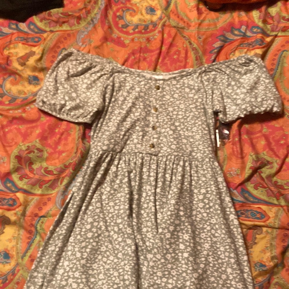 Green floral dress